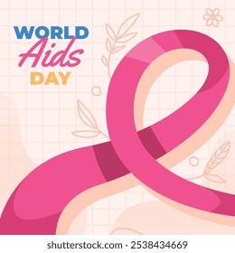 World AIDS Day Banner Background Illustration.