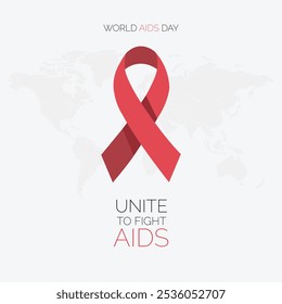  World aids Day Banner. December 1. World AIDS Day poster. Awareness ribbon. Vector illustration. world aids Day ribbon. red ribbon