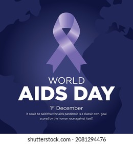 Design-Vorlage für Banner des World Aids Day.