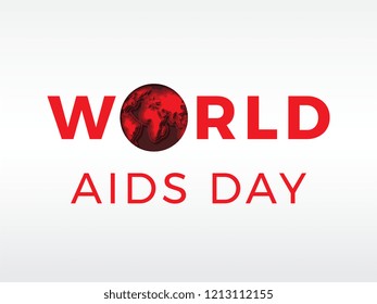 world aids day banner layout design with text and red paper cut world map. easy to edit and customize vector illustration for greeting cards, posters, invitations, brochures. eps10