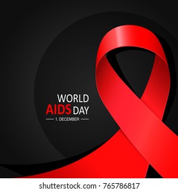 World AIDS day black poster