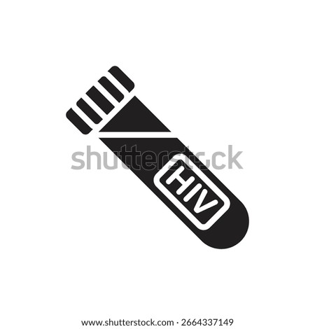 World AIDS Day Blood Test Filled Icon Vector Illustration