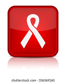 World AIDS day. Button with ribbon of aids awareness. Vector 