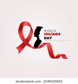 Dia Mundial da Aids campanha conceito criativo. Ilustração vetorial 3d para mídias sociais.