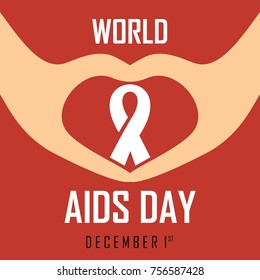 world aids day campaign poster. editable. vector