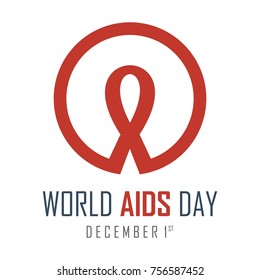 world aids day campaign poster. editable. vector