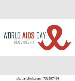 world aids day campaign poster. editable. vector