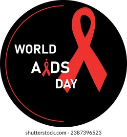 Diseño vectorial de la campaña del Día Mundial del SIDA.