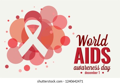 World Aids day card or background. vector illustration.