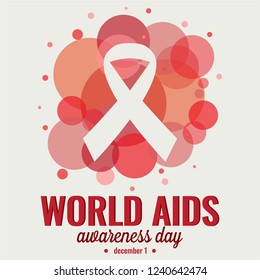 World Aids day card or background. vector illustration.