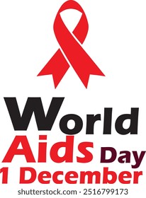 Karte zum Welt-Aids-Tag, Hintergrund. Vektor.