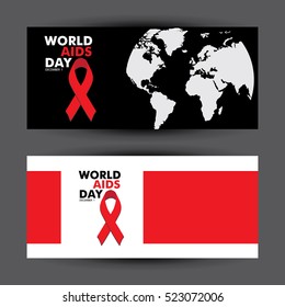 world aids day card design. Vector illustration 