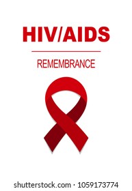 World Aids day card. vector illustration for the World Remembrance Day of AIDS Victims. Medical Illustration.