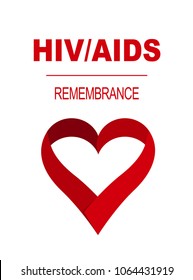 World Aids day card. vector illustration for the World Remembrance Day of AIDS Victims. Medical Illustration.