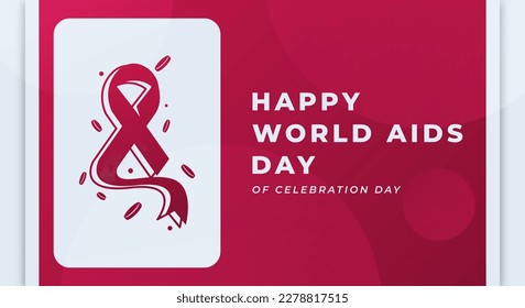 Ilustración de diseño de vectores del Día Mundial del SIDA para fondo, afiche, cartel, publicidad, tarjeta de saludo