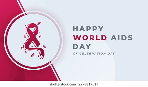 Ilustración de diseño de vectores del Día Mundial del SIDA para fondo, afiche, cartel, publicidad, tarjeta de saludo