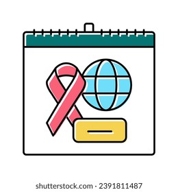 world aids day color icon vector. world aids day sign. isolated symbol illustration