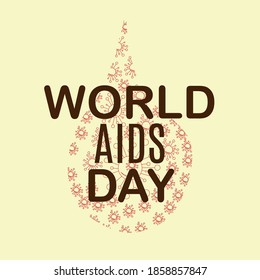 world AIDS day concept. world health day. greeting card and banner design. illustration vector