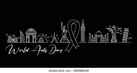 World Aids Day concept. Vector Illustration.