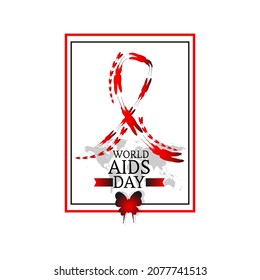 world AIDS day concept. web banner design. illustration vector