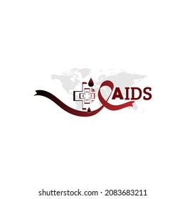 world AIDS day concept. web banner design. illustration vector