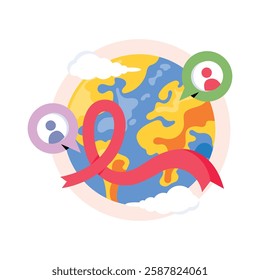 World Aids Day Concepts Style illustrations. EPS 10 File stock illustration