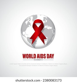 World AIDS Day December 01 Background Vector Illustration