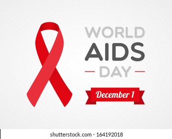 World AIDS Day. December 1. Vector illustration, flat design