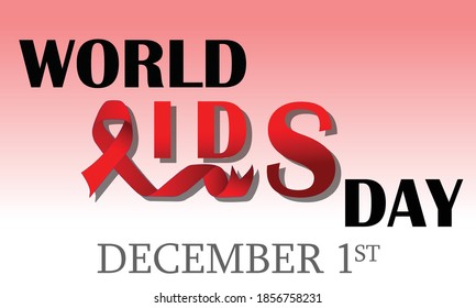 Welt-Aids-Tag 1. Dezember Vektorbanner-Design