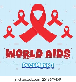 World AIDS Day – December 1, 2024, Attractive design, can be used on all social media platforms, beautiful color combination, get it now for the first purchase.