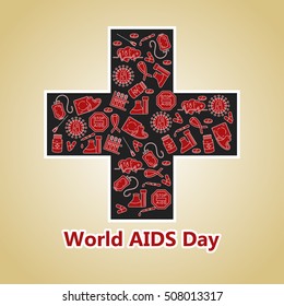 World Aids Day, December 1. Vector illustration.