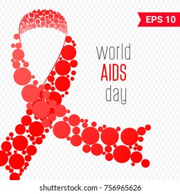 World AIDS day in December 1 Vector illustration