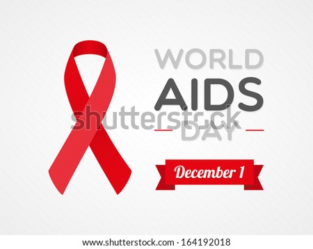 World AIDS Day. December 1. Vector illustration, flat design