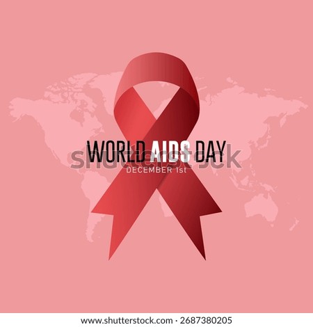 World AIDS Day December 1st Background Vector Illustration