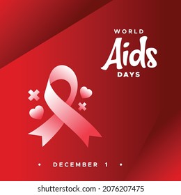 World Aids Day Design Background For Greeting Moment