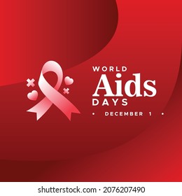 World Aids Day Design Background For Greeting Moment