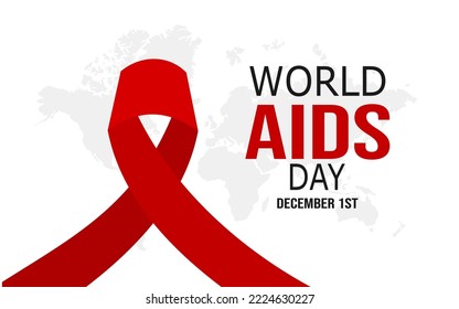 WORLD AIDS DAY DESIGN AND CONCEPT, CELEBRATED ON DECEMBER 1ST, SUITABLE FOR POSTER, BANNER, OR MEDIA SOCIAL