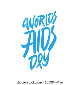 World AIDS Day. Design for poster, banner, t-shirt. Vector illustration isolated on white background.
