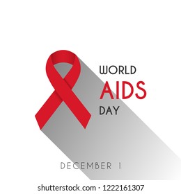 World aids day design template. Vector eps 10