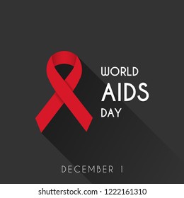 World aids day design template. Vector eps 10