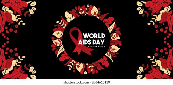 World aids day design template. Stroke red ribbon. October is Cancer Awareness Month