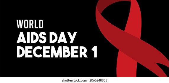 Plantilla de diseño del Día Mundial del Sida. Cinta roja de trazo. Octubre es el mes de la toma de conciencia sobre el cáncer