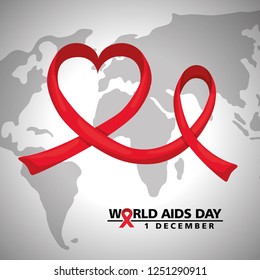 world aids day with earth planet