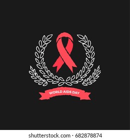 World Aids Day Flat logo vector design. Simple and luxury logos
