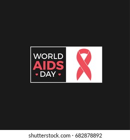 World Aids Day Flat logo vector design. Simple logos