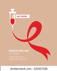 World AIDS Day. Get Tested Concept