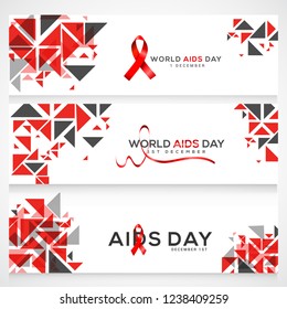 World Aids Day Header Or Banner Background.