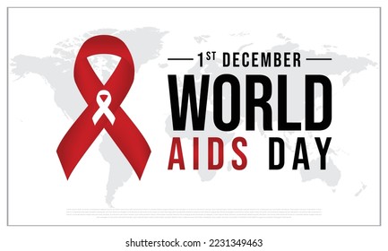 World Aids Day, World HIV Day, 1st december, Badge, Eps, editable, typography, banner, poster, International day of aids, Aids, HIV, awareness, Design, disease, ribbon, symbol, icon, creative, concept