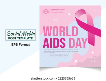 World AIDS Day. Holding hands with Red ribbon. Aids Awareness icon design for poster, banner