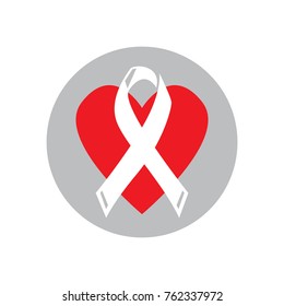 World AIDS day illustration, circle love, symbol of peace, symbol of the day of December 1, vector illustration